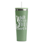 Heart Quotes and Sayings RTIC Everyday Tumbler with Straw - 28oz - Light Green - Double-Sided