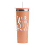 Heart Quotes and Sayings RTIC Everyday Tumbler with Straw - 28oz - Peach - Single-Sided