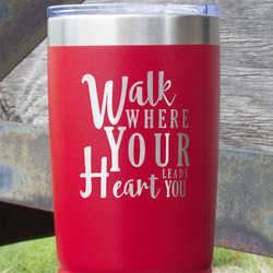 Heart Quotes and Sayings 20 oz Stainless Steel Tumbler - Red - Double Sided