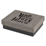 Heart Quotes and Sayings Small Gift Box w/ Engraved Leather Lid