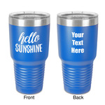 Hello Quotes and Sayings 30 oz Stainless Steel Tumbler - Royal Blue - Double-Sided