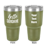 Hello Quotes and Sayings 30 oz Stainless Steel Tumbler - Olive - Double-Sided