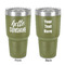 Hello Quotes and Sayings 30 oz Stainless Steel Ringneck Tumbler - Olive - Double Sided - Front & Back