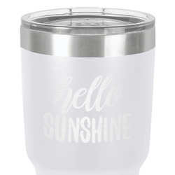 Hello Quotes and Sayings 30 oz Stainless Steel Tumbler - White - Double-Sided