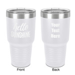 Hello Quotes and Sayings 30 oz Stainless Steel Tumbler - White - Double-Sided