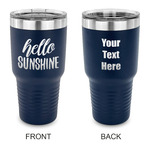 Hello Quotes and Sayings 30 oz Stainless Steel Tumbler - Navy - Double Sided