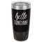 Hello Quotes and Sayings Black Polar Camel Tumbler - 20oz - Front