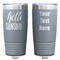 Hello Quotes and Sayings Gray Polar Camel Tumbler - 20oz - Double Sided - Approval