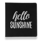 Hello Quotes and Sayings Leather Binder - 1" - Black