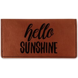 Hello Quotes and Sayings Leatherette Checkbook Holder