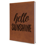 Hello Quotes and Sayings Leather Sketchbook - Large - Double Sided
