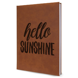 Hello Quotes and Sayings Leatherette Journal - Large - Single Sided