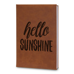 Hello Quotes and Sayings Leatherette Journal - Large - Double Sided