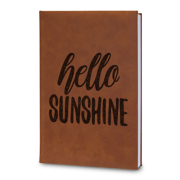 Custom Hello Quotes and Sayings Leatherette Journal - Large - Double Sided