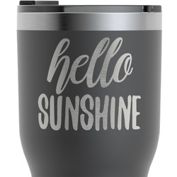 Hello Quotes and Sayings RTIC Tumbler - Black - Engraved Front
