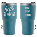 Hello Quotes and Sayings RTIC Tumbler - Dark Teal - Laser Engraved - Double-Sided