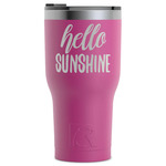 Hello Quotes and Sayings RTIC Tumbler - Magenta - Laser Engraved - Single-Sided