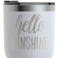 Hello Quotes and Sayings RTIC Tumbler - White - Engraved Front