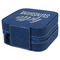 Hello Quotes and Sayings Travel Jewelry Boxes - Leather - Navy Blue - View from Rear