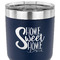 Home Quotes and Sayings 30 oz Stainless Steel Ringneck Tumbler - Navy - CLOSE UP