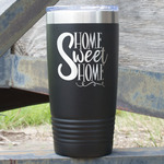 Home Quotes and Sayings 20 oz Stainless Steel Tumbler - Black - Double Sided