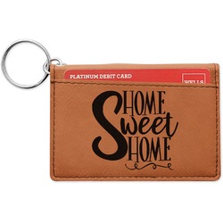 Home Quotes and Sayings Leatherette Keychain ID Holder - Double Sided