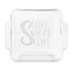 Home Quotes and Sayings Glass Cake Dish with Truefit Lid - 8in x 8in