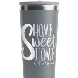 Home Quotes and Sayings RTIC Everyday Tumbler with Straw - 28oz - Grey - Double-Sided