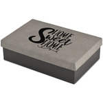 Home Quotes and Sayings Large Gift Box w/ Engraved Leather Lid