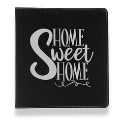 Home Quotes and Sayings Leather Binder - 1" - Black