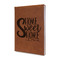 Home Quotes and Sayings Leather Sketchbook - Small - Double Sided - Angled View