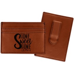 Home Quotes and Sayings Leatherette Wallet with Money Clip