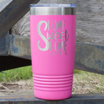 Home Quotes and Sayings 20 oz Stainless Steel Tumbler - Pink - Double Sided