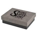 Home Quotes and Sayings Small Gift Box w/ Engraved Leather Lid