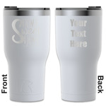 Home Quotes and Sayings RTIC Tumbler - White - Engraved Front & Back (Personalized)