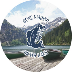 Gone Fishing Multipurpose Round Labels - 1" (Personalized)