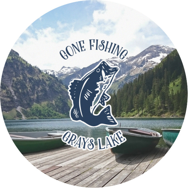 Custom Gone Fishing Multipurpose Round Labels - 1" (Personalized)