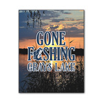 Gone Fishing Wood Print - 11x14 (Personalized)