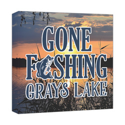 Gone Fishing Canvas Print - 12x12 (Personalized)