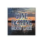 Gone Fishing Wood Print - 12x12 (Personalized)