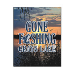 Gone Fishing Wood Print - 16x20 (Personalized)