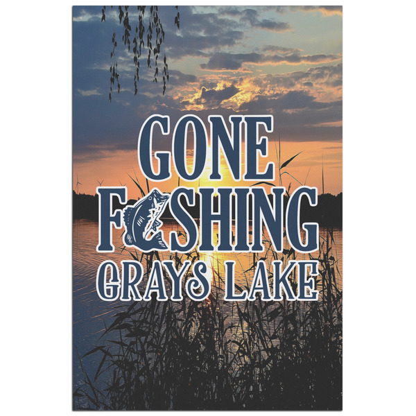 Custom Gone Fishing Poster - Matte - 24x36 (Personalized)