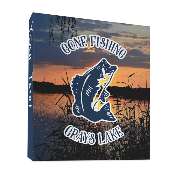 Custom Gone Fishing 3 Ring Binder - Full Wrap - 1" (Personalized)