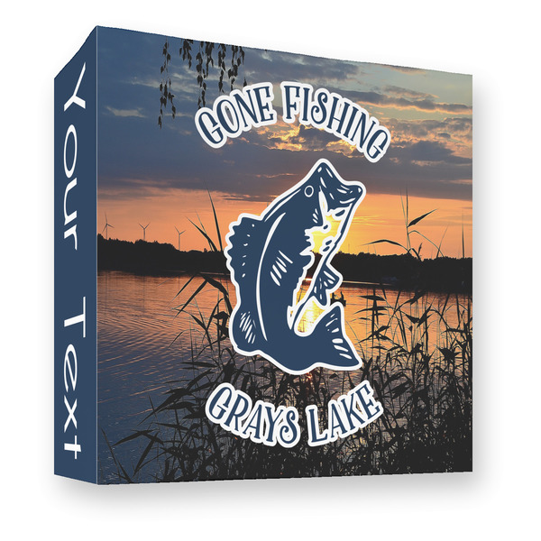 Custom Gone Fishing 3 Ring Binder - Full Wrap - 3" (Personalized)