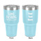 Gone Fishing 30 oz Stainless Steel Ringneck Tumbler - Teal - Double Sided - Front & Back