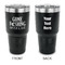 Gone Fishing 30 oz Stainless Steel Ringneck Tumblers - Black - Double Sided - APPROVAL