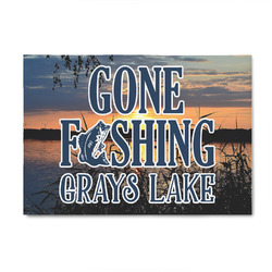 Gone Fishing 4' x 6' Indoor Area Rug (Personalized)