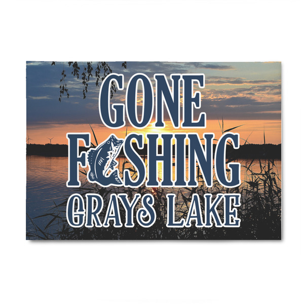 Custom Gone Fishing 4' x 6' Patio Rug (Personalized)