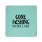 Gone Fishing 6" x 6" Teal Leatherette Snap Up Tray - APPROVAL