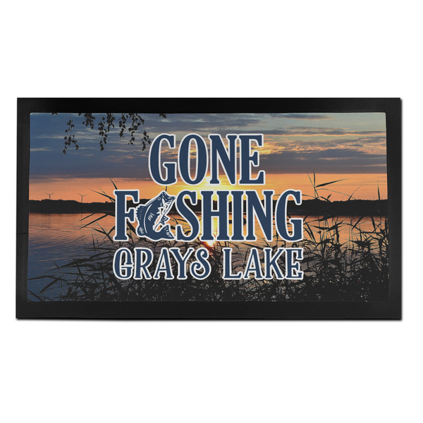 Custom Gone Fishing Bar Mat - Small (Personalized)